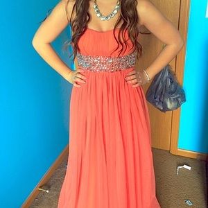 Prom dress coral